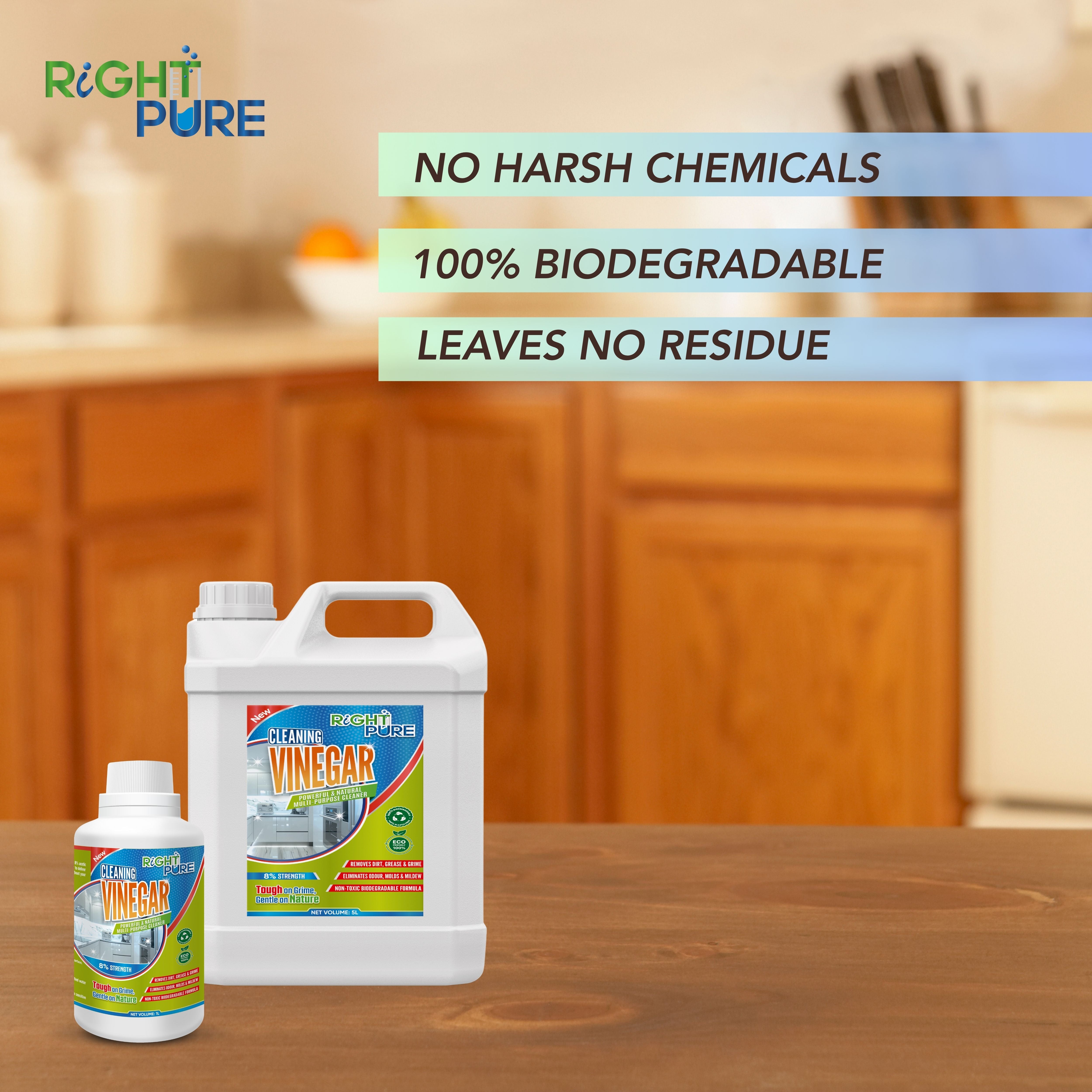 Cleaning Vinegar | 8% Strength | Multi-Purpose Natural Cleaner for Home, Kitchen, Glass, Floor & Appliances | Eco-Friendly & Biodegradable