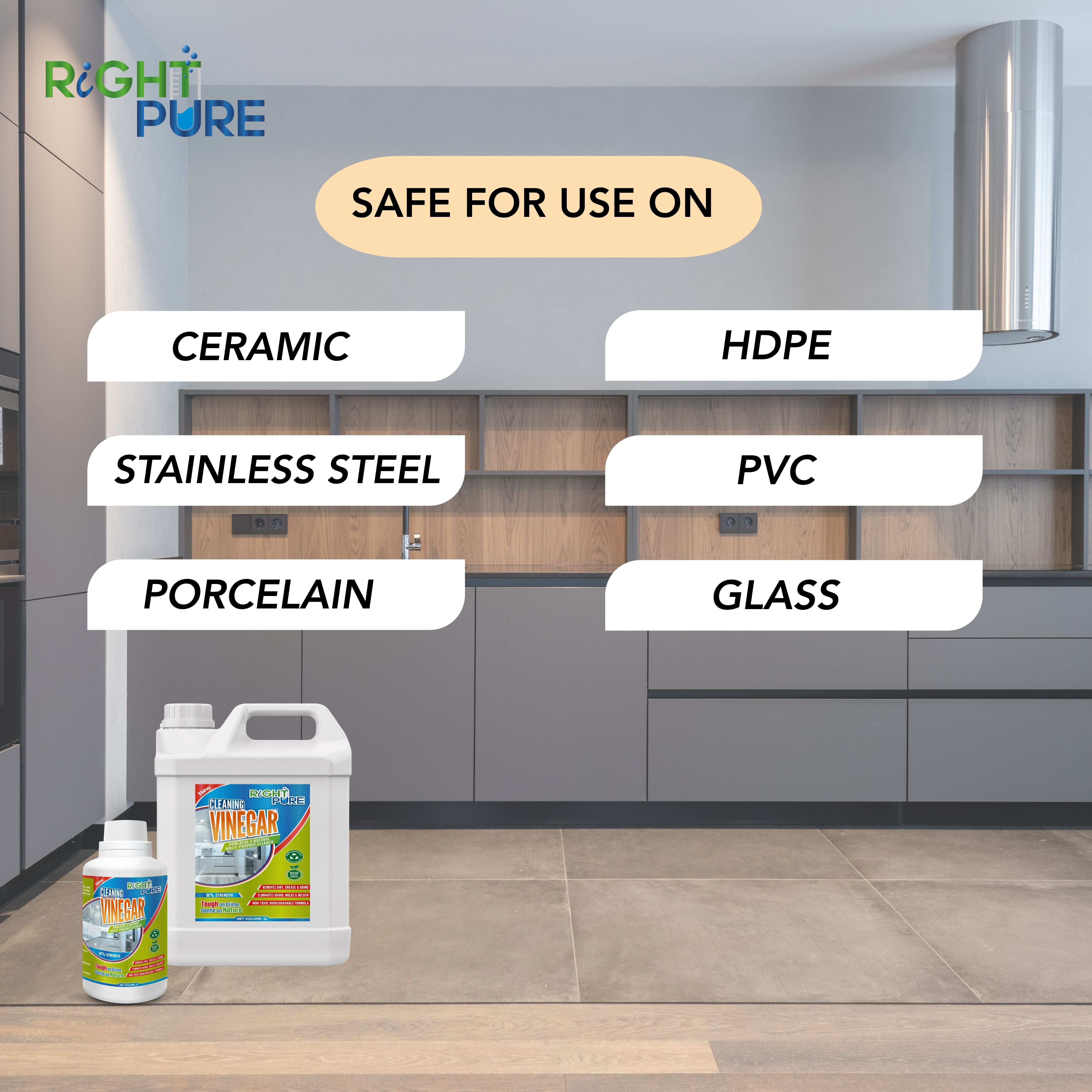 Cleaning Vinegar | 8% Strength | Multi-Purpose Natural Cleaner for Home, Kitchen, Glass, Floor & Appliances | Eco-Friendly & Biodegradable