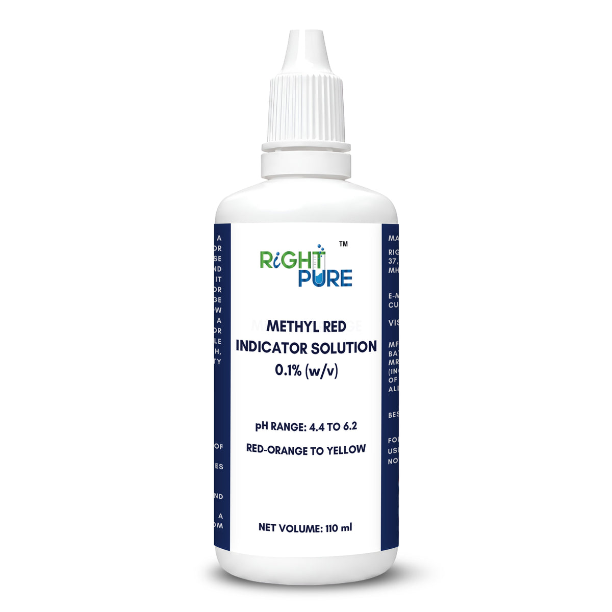 Methyl Red Indicator Solution 0.1% | Ready-to-Use Laboratory pH Indicator | Acid-Base Titration, Analytical Chemistry & Educational Experiments
