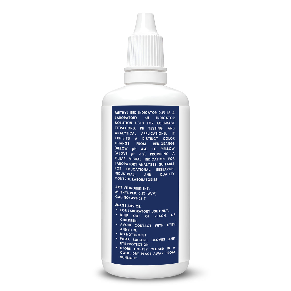 Methyl Red Indicator Solution 0.1% | Ready-to-Use Laboratory pH Indicator | Acid-Base Titration, Analytical Chemistry & Educational Experiments