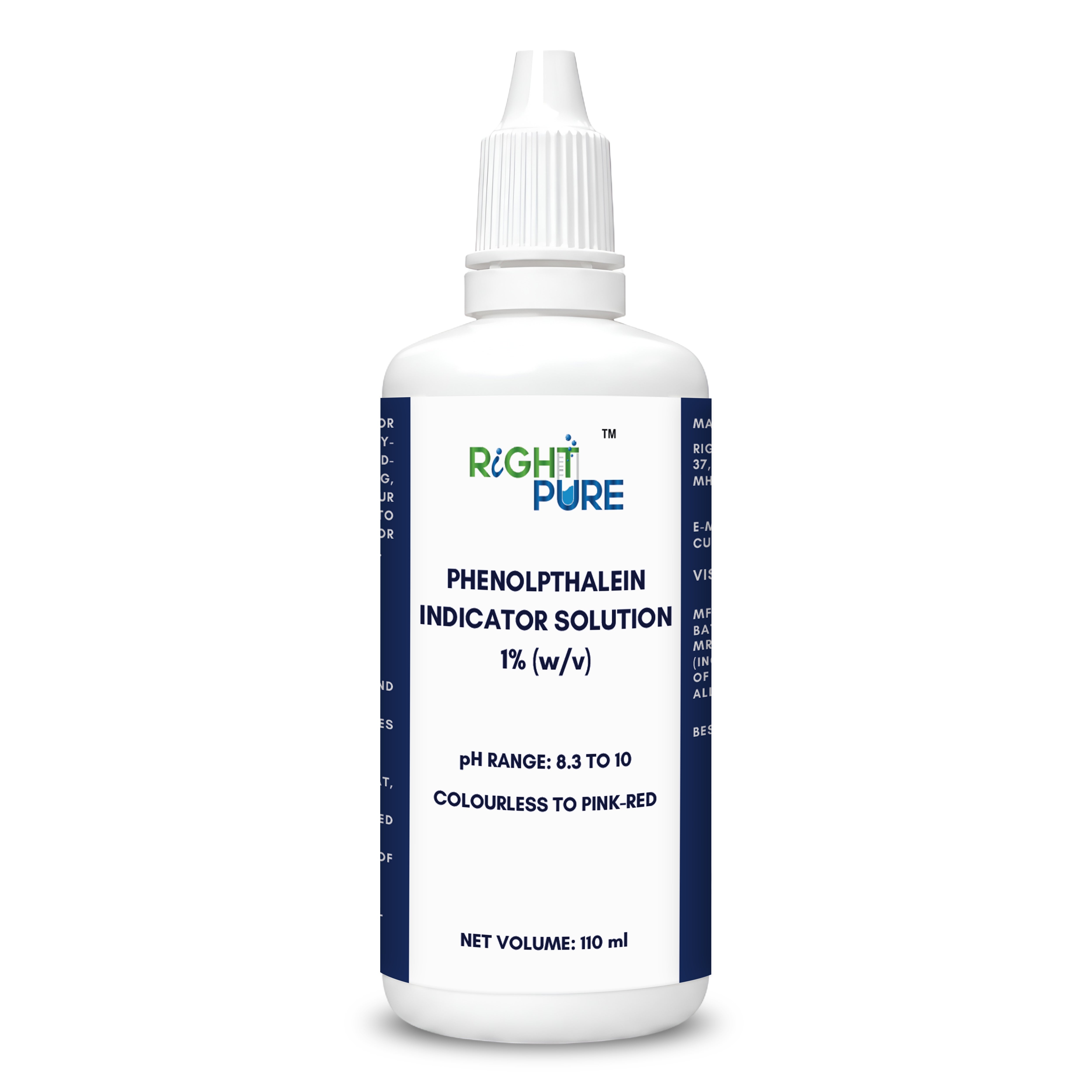 Phenolphthalein Indicator Solution 1% | Laboratory Grade Acid-Base Indicator for Titration, Chemical Analysis & Educational Experiments