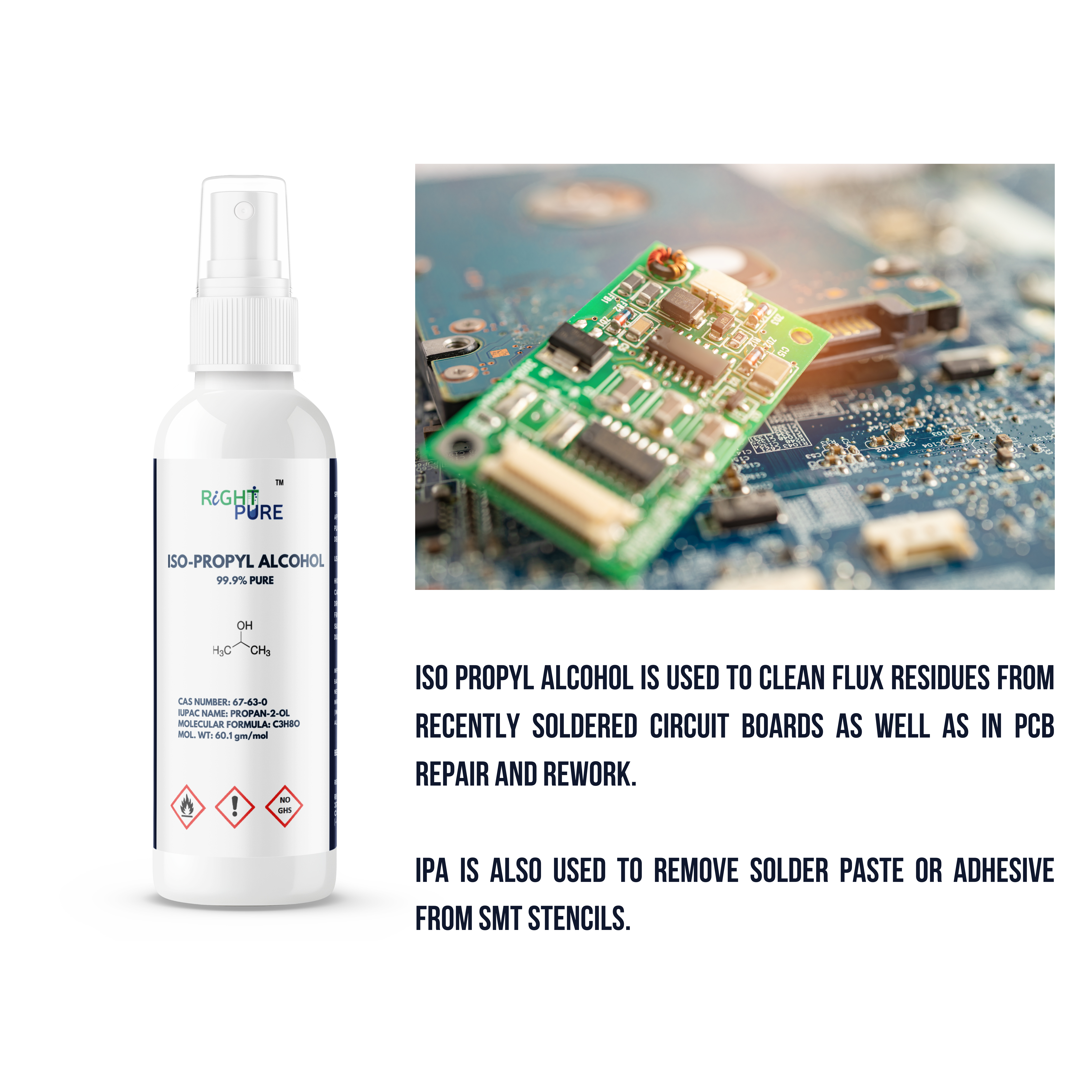 Iso-Propyl Alcohol 99.9% Spray Laboratory Reagent Grade For Technical and General Purpose Use