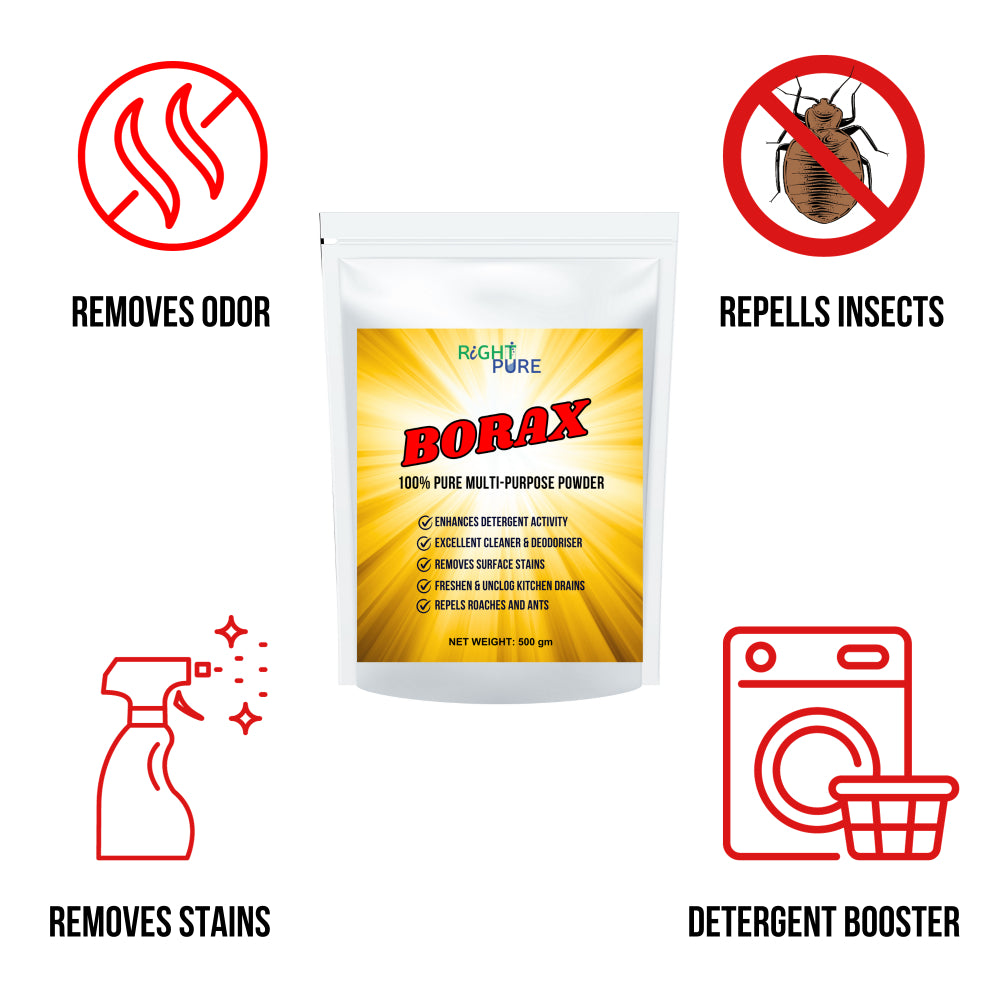 Borax 100% Pure Multi-Purpose Powder | Detergent Booster and Cleaning Agent | Slime Activator