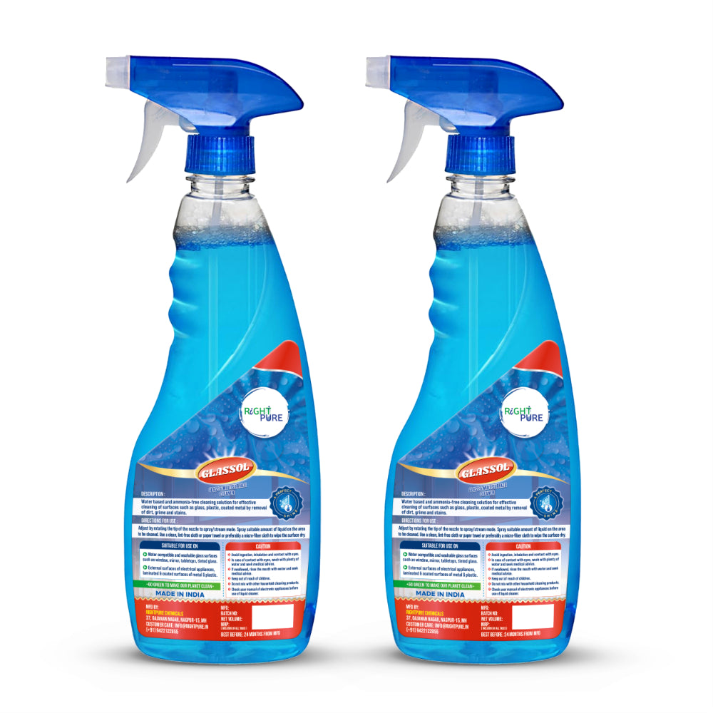 Glass Cleaner Spray For Home & Kitchen Ammonia-Free Non-Toxic Non-Corrosive Ensures Streak-Free Shine
