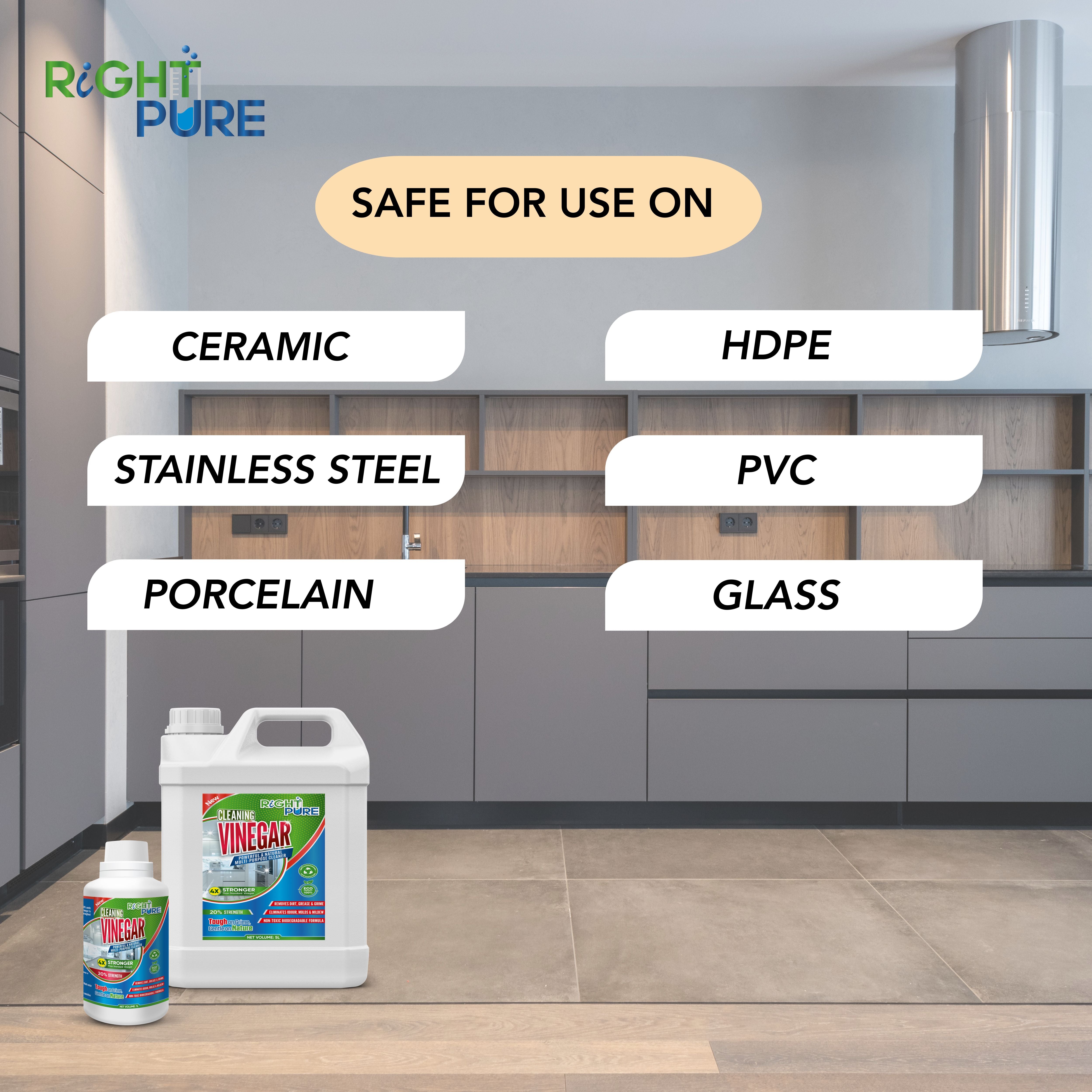 Cleaning Vinegar 20% Strength | Industrial Grade Concentrate | Natural Multi-Purpose Cleaner for Limescale, Rust, Mold, and Tough Stains | Eco-Friendly, Non-Toxic, Biodegradable