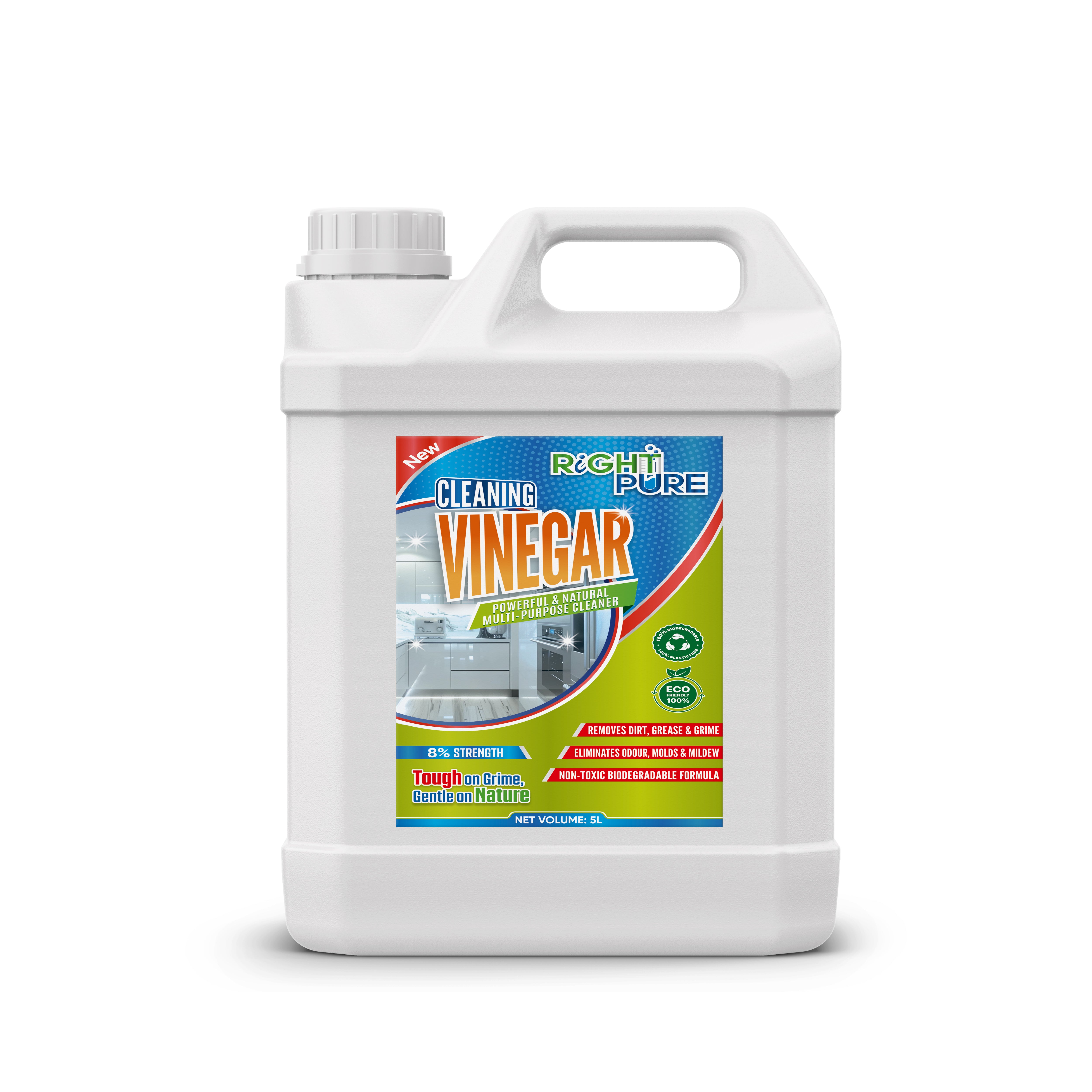 Cleaning Vinegar | 8% Strength | Multi-Purpose Natural Cleaner for Home, Kitchen, Glass, Floor & Appliances | Eco-Friendly & Biodegradable