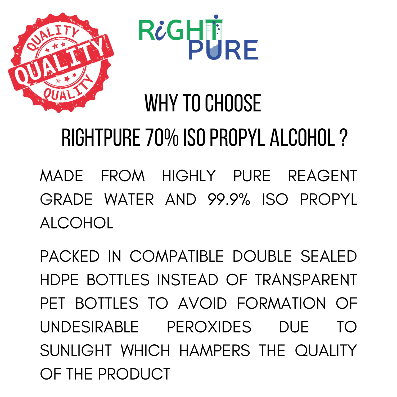 Iso-Propyl Alcohol (IPA) 70% (v/v) (Rubbing Alcohol)