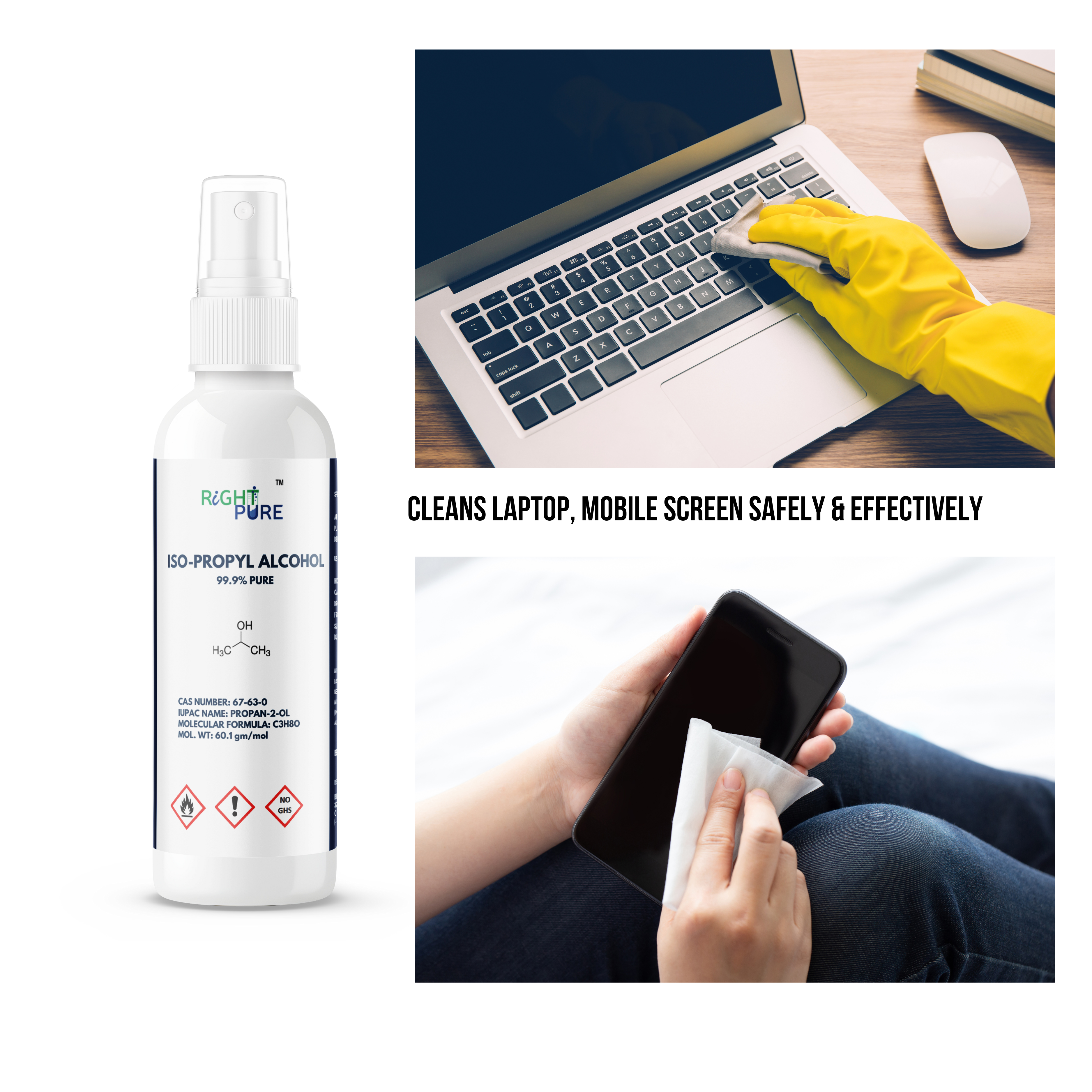 Iso-Propyl Alcohol 99.9% Spray Laboratory Reagent Grade For Technical and General Purpose Use