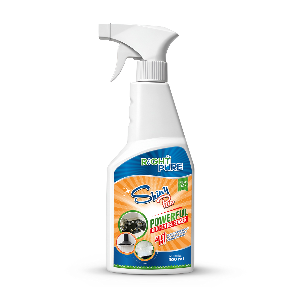 ShinyPan Powerful Kitchen Degreaser | Heavy Duty Oil & Grease Remover | Multipurpose Cleaner for Stove, Chimney, Oven, Tiles & Kitchen Surfaces | Commercial & Home Use