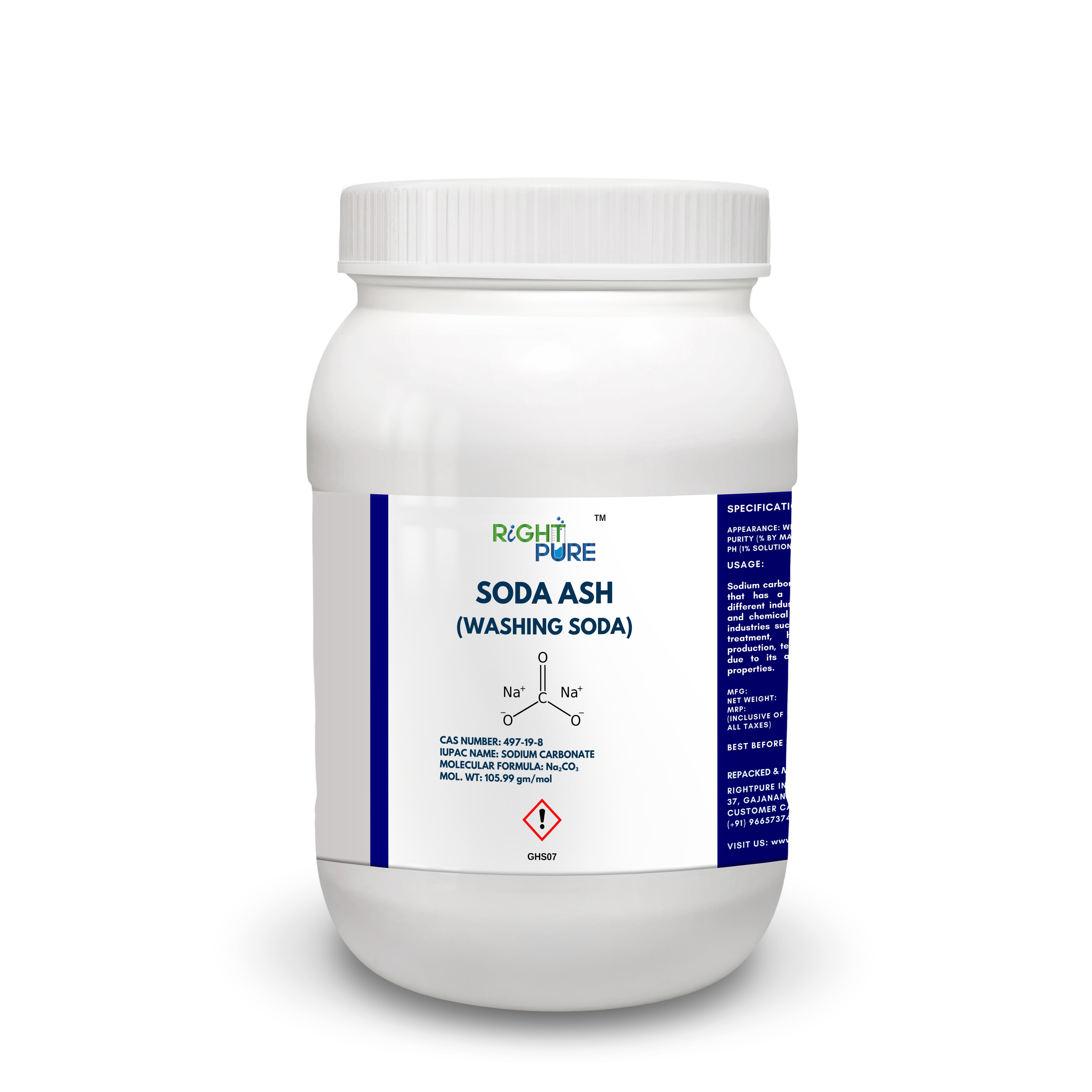 Washing Soda Soda Ash Light Powder Detergent Booster (Sodium Carbonate)